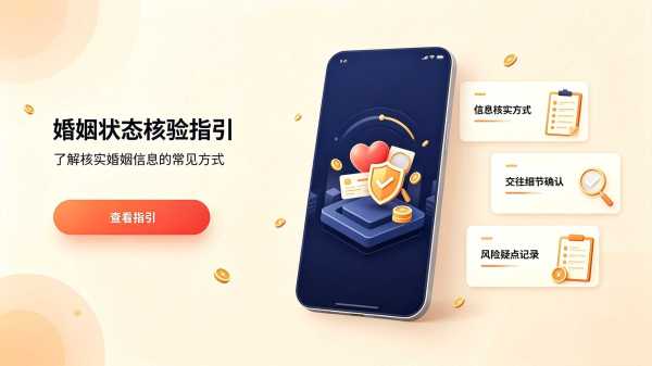 婚姻状态核验指引工具排查相亲对象信息 相亲识人风险自查工具