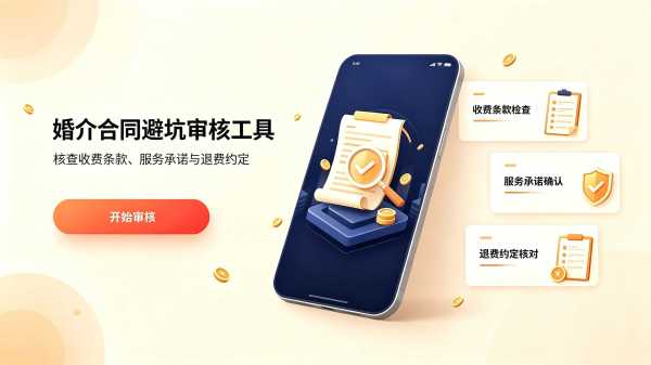 使用婚介合同审核工具,远离婚恋骗局 婚介合同避坑审核工具,规避婚恋签约风险