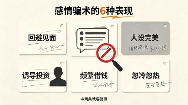 网恋交友骗局常见套路 感情骗术的6种表现