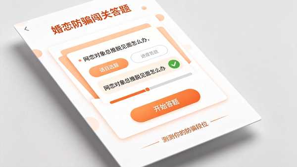 网恋交友防骗自测 婚恋防骗闯关答题工具