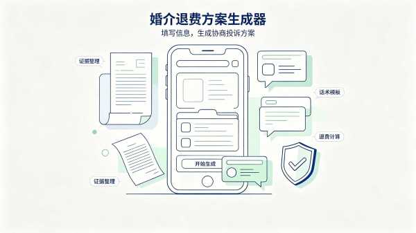 一键制作婚介协商退费方案 婚介退费方案生成器
