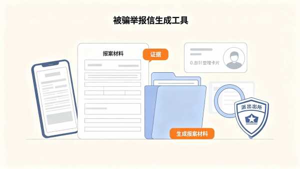 被骗举报信生成工具,填写信息一键生成标准报案材料 被骗举报信生成工具